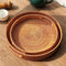 JITASHWA 35cm Round Rattan Serving Tray, Hand Woven Wicker Tray, Decorative Table Tray, Rattan Serving Basket for Snacks, Fruit, Drinks, Desktop Organiser Tray for Restaurant Home Use