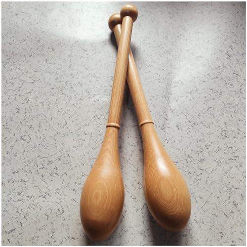 LXLZYXSF Clubbell Indianer Keulen Holz Set, Power Strength Keulen Workout-Stäbe Für Rehabilitation, Stretching, Konditionierung Und Rotationstraining, 1 Paar Übungsschläger