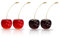 Mrltau 3D Kirsche Ohrringe für Frauen und Mädchen - Süße Baumeln Tropfen Cherry Earrings (18mm)