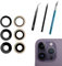 Lente de Cristal para Cámara Trasera Compatible con iPhone 14 Pro para iPhone 14 Pro MAX (Paquete de 3 Lentes), antilente antiarañazos y Resistente al Agua,con Kit de Herramientas de reparación.
