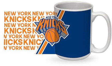 Rico Industries NBA Basketball New York Knicks Kaffeetasse aus Keramik, 425 ml, Weiß