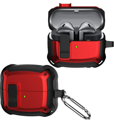 TINGYR Funda Compatible con Samsung Galaxy Buds 3 Fe 2025 / Buds 3 / Buds 3 Pro, Protección de Ajuste, Anti-Rasguños.(Rojo)