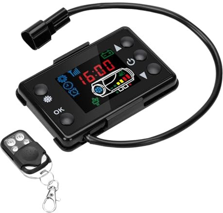 LCD Switch Parking Heater Monitor - 12V Air Heater Controller with Remote Control for Car Truck Diesel