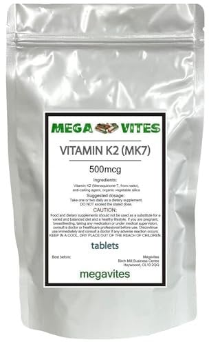 Vitamin K2 (MK7) Tablets 500mcg x 60 - MEGAVITES AMINOLAB