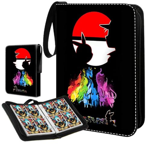 HazyZany Sammelkarten Album,Sammelalbum Für Karten,55 Seiten 440 Karten Kapazitä, Tragbar Hochwertiges Wasserdichter PU-Kartenhalter, Karten Sammelalbum, Karten Heft Für Jungen Mädchen Sammler.