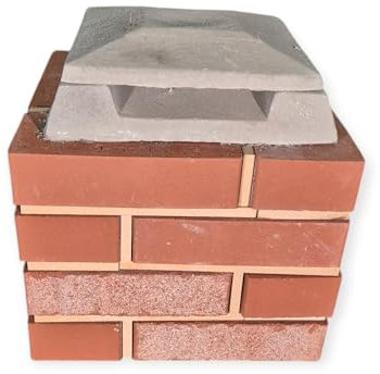 Schornsteinabdeckung aus Beton für stillgelegte Schornsteine Anthrazit | 27x27cm| robust und wetterbeständig |
