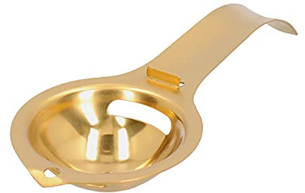 Egg Separator, Stainless Steel Egg Yolk White Separator Egg Divider Egg White Yolk Filter Separator Egg Filter Food Grade Egg Opener Egg Extractor Tool for Kitchen Baking (Gold)