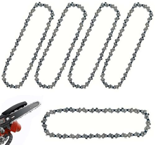 5 Stück Sägeketten Kette - 8 Zoll mit 48 Antriebsglieder, Ersetzbar Mini-Sägekette, Kompatibel Mit Allen Mini Elektro Akku-Kettensägen, Kettensägen Zubehör Ketten Ersatz für Zimmerei&Landschaftsbau