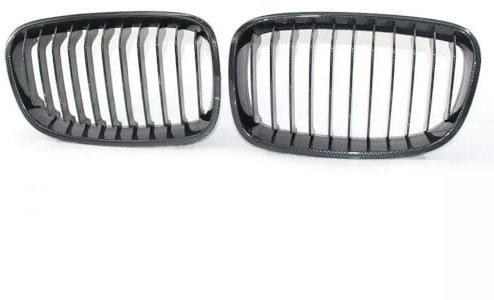 YCYHMHH Kühlergrill für BMW F20, 1er-Serie, Sport, Nierengrill, Karbonfaser-Stil