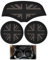 3Pcs Black Anti-Slip Silicone Car Cup Holder Coasters Flag Design, Vehicle Cup Holder Insert Accessories Non Slip Cup Mats for Mini Cooper F55/F56/F60/Mini Series