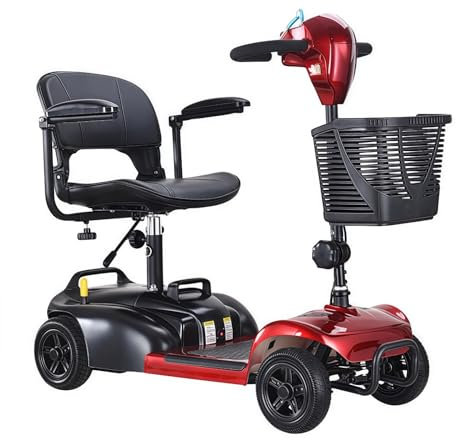 JXYQ Lithium battery scooter for the elderly safe folding four-wheel disabled electric vehicle for the elderly four-wheel power-assisted vehicle battery vehicle