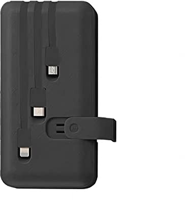 Power Bank 30000 Mah Schnelllade-Powerbank Eingebaute 3-Kabel-Pover-Bank Externer Akku für alle Smartphones Power Bank, Schwarz