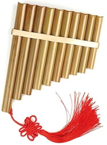 Pan Flute Handmade Musical Instrument 10 Pipes Pan Flute C Key(Type6)