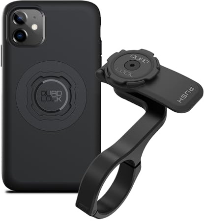 Quad Lock Out Front PRO Handlebar Bike Phone Mount (V2) with MAG Phone Case for iPhone 11