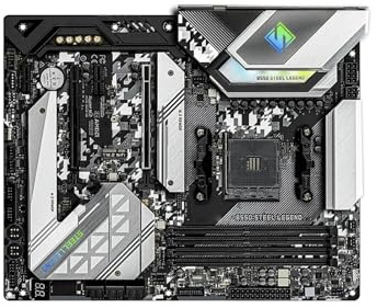 Motherboard Placa Base Fit for ASRock B550 Steel Legend, Compatible con Socket AM4, procesador 5800X3D, 5700X, 5600G, 4 x DDR4 a 4533 MHz, 128 GB, M.2, HDMI, PCIe 4.0, ATX