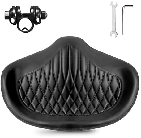 AEYINO Übergroßer Fahrradsattel Herren Damen,Bequemer breiter mit weicher Schaumstoffpolsterung, ergonomischer noseless Fahrrad Sattel für Mountainbike, Citybike, Rennrad und Heimtrainer