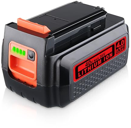 ZEERISA 4,0Ah LBXR36 Ersatzakku für Black & Decker 36V/40V Max Akku -Lithium-Ionen 1er Pack, kompatibel mit LBX2040 LBXR2036 LBX1540 LBX2540 BL20362-XJ LST540 Garten Werkzeuge