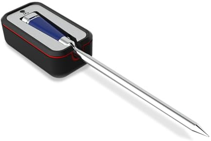 Weber Smart Wireless Sonda di Temperatura con Caricatore/Bluetooth e Wi-Fi, Controllo preciso della Temperatura Tramite App – Blu (3401091)