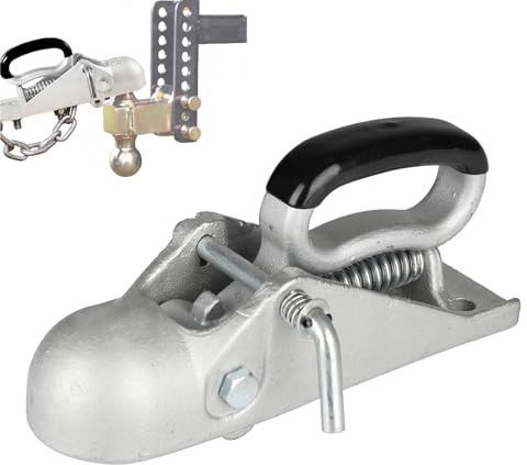 Zugmaul für Anhänger 50 mm, Zugkugelkupplung bis 2000 kg aus Gussstahl Einsteck Kupplung mit Vierkantaufnahme Höhe 70 mm Robustes Zugmaul für PKW, Anhänger & Caravan