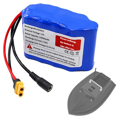 SSCYHT Lithium-Akku 12V 24Ah Wiederaufladbarer Akku 24Ah Lithium-Akkus 12V Roller-Akkus mit BMS und XT60-Anschluss für 200W - 300W Motoren,12v24ah 1pack