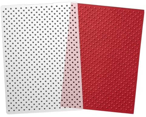 Larrel präglingsmallar för korttillverkning, 17,8 x 12,7 cm små prickar plast prägling mapp gör-det-själv prägling mall för korttillverkning scrapbooking