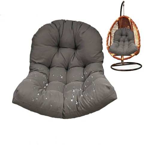 EXZFW Hängesessel Kissen für Garten, Balkon, Terrasse und Wohnzimmer, gemütliche Sitzauflage für Hängekorb, Hängeschaukel, Schaukelstuhl und Papasansessel,Dark Gray