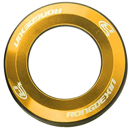 KiBcsLic 28,6 Mm Staubschutzkappe für Vorderradgabel, Steuersatz Gabelschaftkappe, Gold