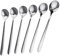 JJPRIME - Set de 6 Cuillere A Dessert | Cuillere Longue | Cuillere A Cocktail | Grande Cuillere Latte - Idéale pour Café, Desserts et thé Glacé/Yogourt/Longdrink(18cm / 7 inch)