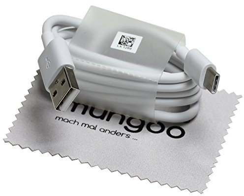 Cavo di ricarica rapido per Huawei AP51 2A tipo C USB-C 100 cm cavo dati LX 1289 P20 (Pro/Lite), P10 (Plus), P9 (Plus) con panno di pulizia per display mungoo.