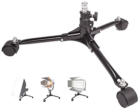 Dolly Vidéo avec roulettes Trépied Caméra Support Eclairage Light Stand Pied Lumière en Aluminium pour Softbox Appareil Photo Lampe Studio