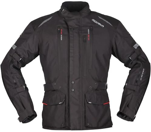 Modeka Striker II Motorrad Textiljacke (Black,5XL)