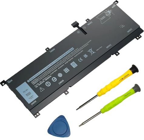 SUNNEAR 8N0T7 Laptop Akku Ersatz für DELL XPS 15 9575 2-in-1 Precision 5530 2-in-1 Series15-9575-D2801TS D1805TS D2605TS D1605TS i5-8305G i7-8705G P73F P73F 001 T MFYT 0TMFYT 08N0T7 75Wh