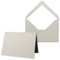 25 x Kartenpaket mit gefütterten Brief-Umschlägen - gerippt - DIN B6 - Silber-Grau - 12 x 17 cm - Nassklebung - NEUSER PAPIER