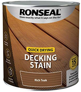 Ronseal Q/D DECKING STAIN RICH TEAK 2.5L,PAINT