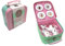 ODS-44022 ODS Maisonelle Set da tè in Ceramica 13 Pezzi, 4 piattini, 4 Tazze, zuccheriera, Porta Latte e teiera con Coperchio. Fantastico Cestino da Viaggio, Colore Rosa, Azzurro, Bianco, media, 44022
