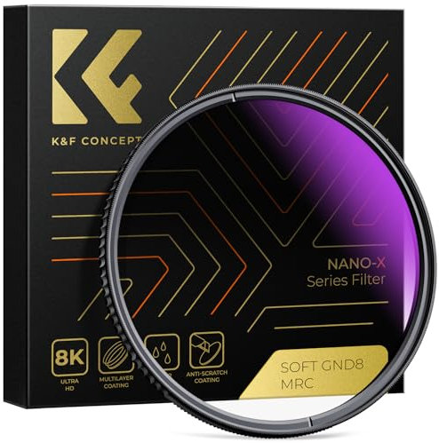 K&F Concept Nano-X 58mm Soft GND8 Verlaufsfilter ND0,9(3 Stops,12,5%) Grauverlaufsfilter GND8 Filter aus optisches Glas