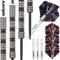 Unicorn 90% Tung 20g Dart-Set, James Wade, Premier, 90/70% Wolfram, Stahlspitze & weiche Spitze, 18 g bis 24 g, Silber/Gelb, 20 g