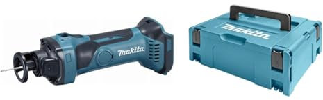 Affleureuse plaque de plâtre 18 V Li-Ion Ø 6,35 mm (Machine seule) - MAKITA DCO180Z & COFFRET MAKITA DE TRANSPORT MAKPAC2 395x295x157 MM (coffret nu) - 821550-0