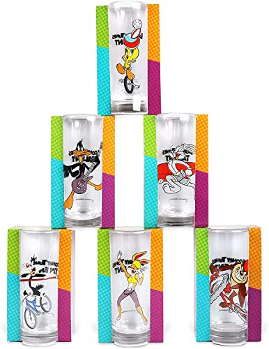 I LOVE FANCY DRESS Lot de 6 verres colorés pour enfants avec personnages de dessin animé
