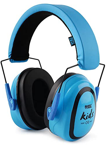 GREEN DEVIL Toddler Ear Protection Safety Ear Muffs Design For Age 3-16 Noise Cancelling SNR 27.4dB Kids Hearing Protection Earmuffs Sensory Headphones for Autism Kids (Blue)