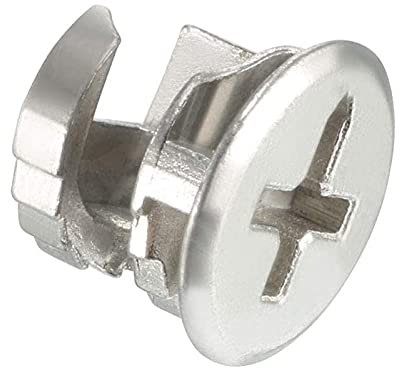 15 Stück Exzenter Möbelverbinder, 12mm Möbelverschluss Metallschrank Möbel Schublade Kommode Kleiderschrank Connect Cam Beschläge, Silber