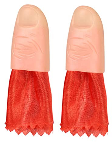 Toyvian Zaubern Daumen Magischer Finger Zauberdaumen Mit Tuch Daumenspitze Zaubertrick Seidentuch Spieltuch Tricks Spielzeug Zauberartikel Zauberrequisiten für Erwachsene Kinder