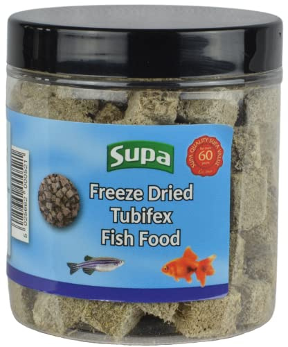 Supa Natural Tubifex Cubes, 30 Grams, Highly Nutritious Protein Rich Food for Aquarium and Pond Fish, Coldwater, Tropical and Marine Fish, Turtles and Terrapins