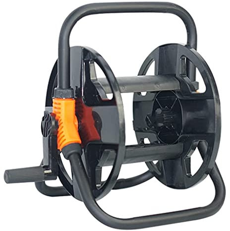 Samnuerly Gartenschlauchwagen Schlauchhalter Schwarz Besonders stabil Bequemer Transport und Aufbewahrung eines Schlauches, Gartengerätezubehör (Color : Black, Size : 29 * 26 * 36 cm)