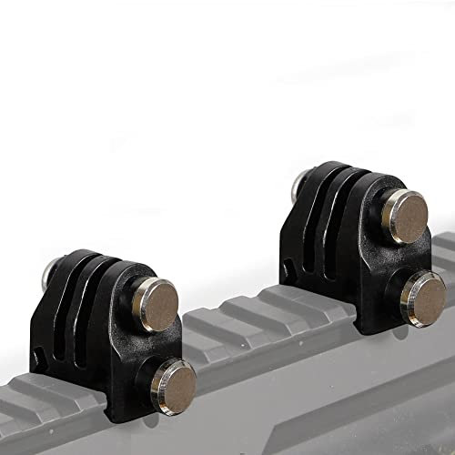 CZMYCBG 2Pcs Tactical Airsoft Zubehör Halterungshalterung Leichter und tragbarer Paintball-Kameraadapter für Gopro-Kamerahalterung,Schwarz