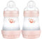 MAM Easy Start Anti-Kolik-Babyflaschen, 2er-Pack (2 x 160 ml), selbststerbende Baby-Milchflasche, MAM Sauger mit langsamem Durchfluss, Größe 1, Neugeborenen-Essentials, Hellviolett (verschiedene