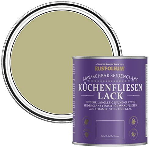 Rust-Oleum Green water resistant Kitchen Tile Paint in Satin Finish - Sage Green 750ml
