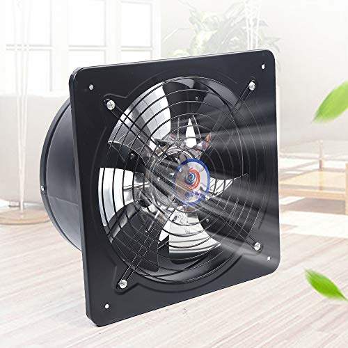 DYRABREST 12 Ventilation Fan 125W Wall Mount Vent Fans Square Exhaust Fan Industrial Ventilation Extractor Low Noise High Speed Exhaust Fan for Kitchen Bathroom Shopping Mall Greenhouse (12 inch)