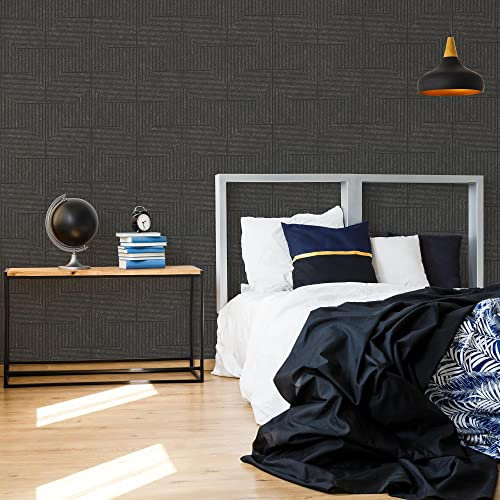 Super fresco Illusion Geometric Charcoal Wallpaper