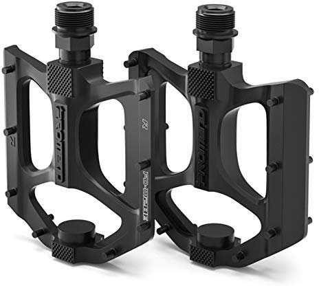 Fahrradpedal - LED beleuchtete Mountain Flat Pedale - Rutschfestes, wasserdichtes, flaches Aluminium-Mountainbike- mit Stahlspindel, für Ebike, City, Hybrid, Road Losoo